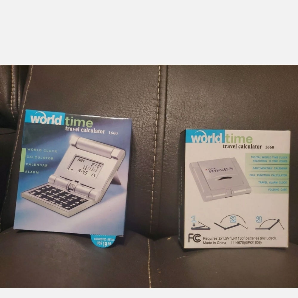 Lot of 2 World Time Travel Calculator 1660 World C